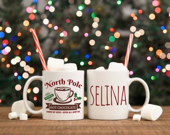 Kids Hot Chocolate Personalized Christmas Hot Cocoa Mug Gift for Children