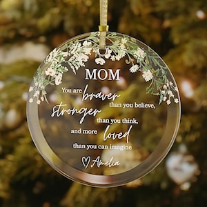 Mom Personalized Ornament, Mom Poem Gift, Custom Mom Birthday Gift, Glass Christmas Ornament, Mom Christmas Ornament, Christmas Gift for Mom
