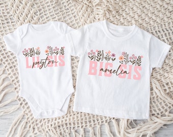 Big Sister Shirt, Custom Big Sis Lil Sis Shirts, New Big Sister Gift, New Baby Sister Gifts Sibling Set, New Baby Bodysuit, Matching Sisters