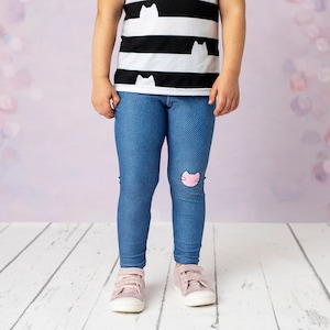 Leggings inspirés d'une maison de poupée Gabby, pantalon Gabby Cat de Gabby Dollhouse, cadeau d'anniversaire pour tout-petit et fille, déguisement, anniversaire de chat image 2