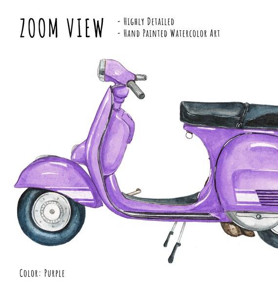 Purple Vespa Scooter