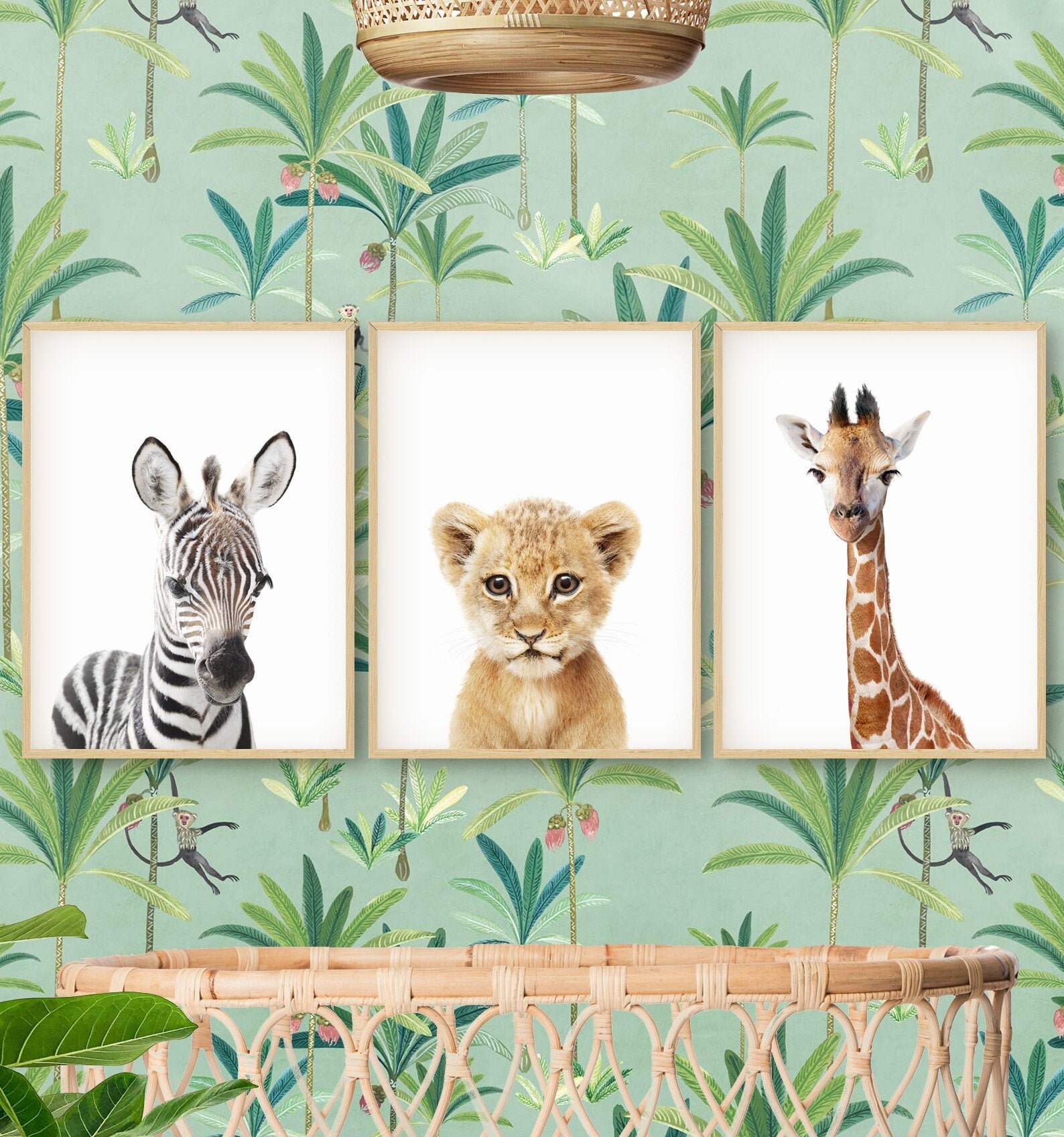 Baby Animal Prints Nursery Wall Art Set of 3 Printable Safari Etsy