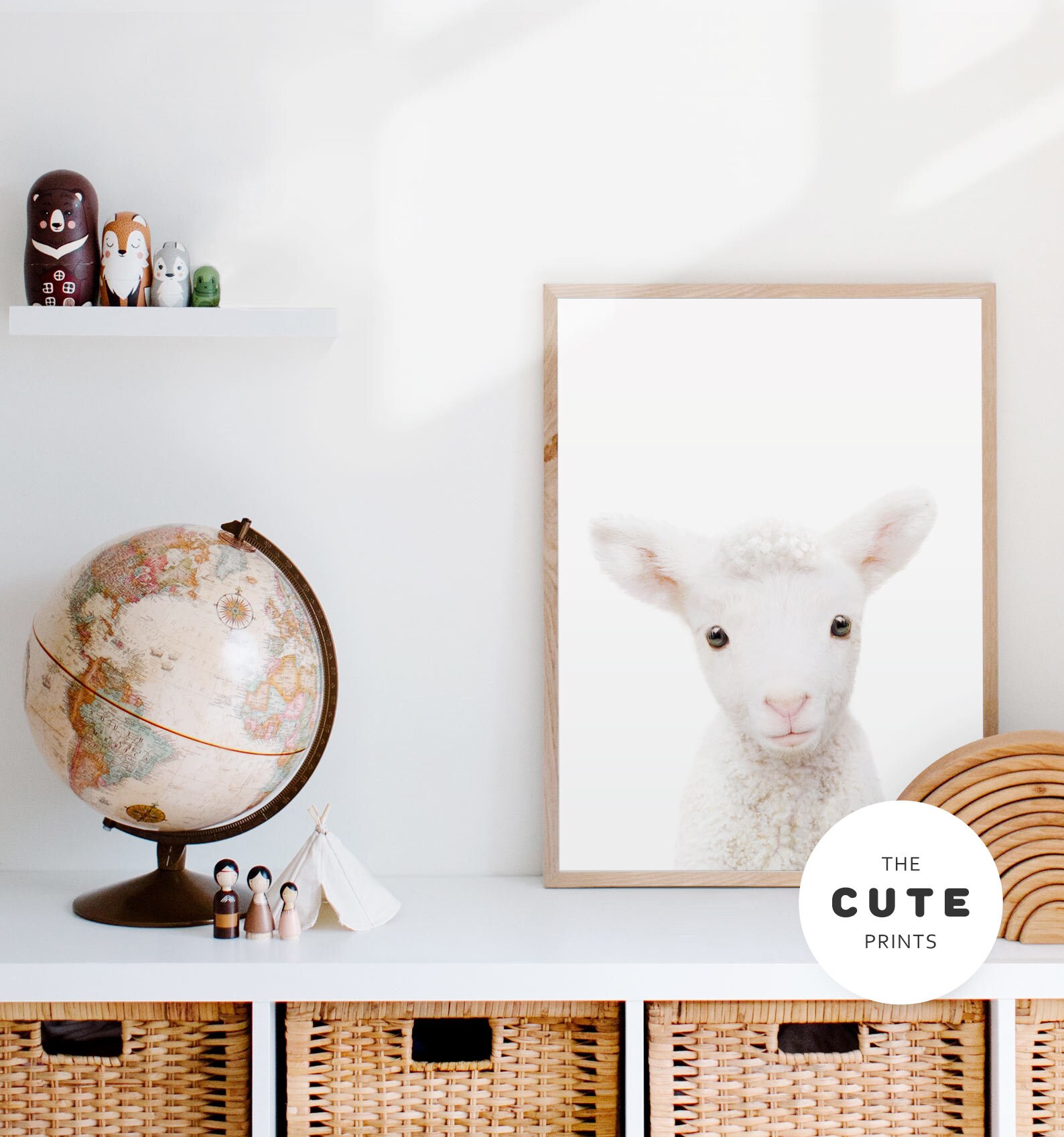 Lamb Print Farm Animal Printable Wall Art Nursery Decor Baby | Etsy
