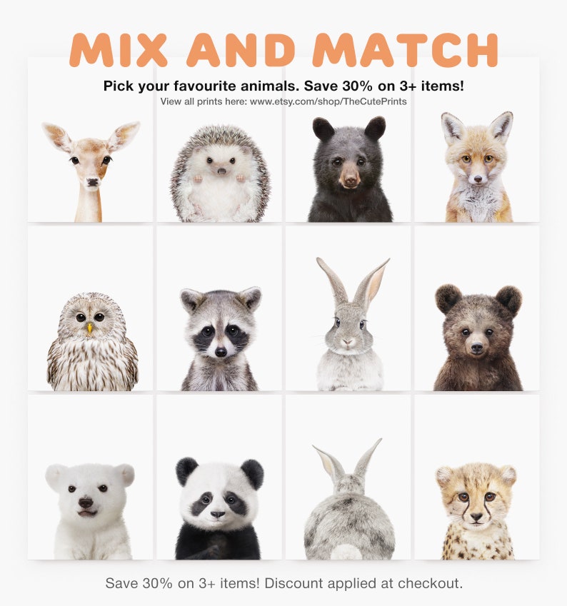 Decoración de guardería con estampado de oso polar, arte de pared imprimible, estampados de animales para bebés imagen 6