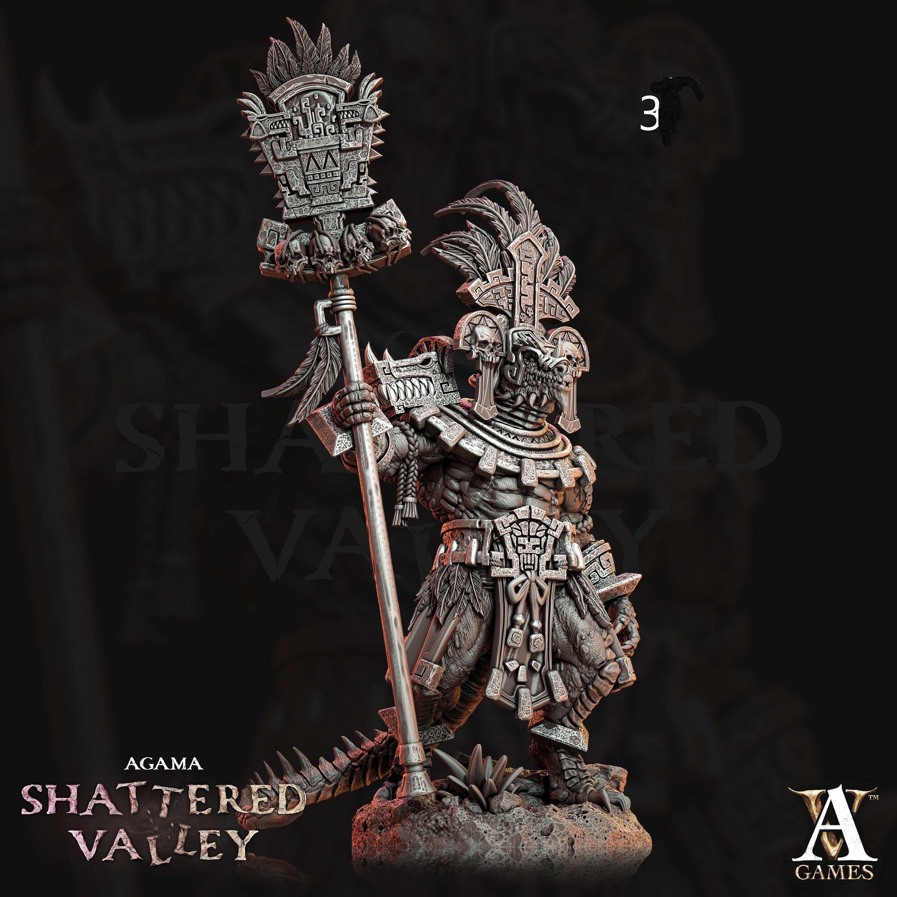 Aztec Lizard Warrior