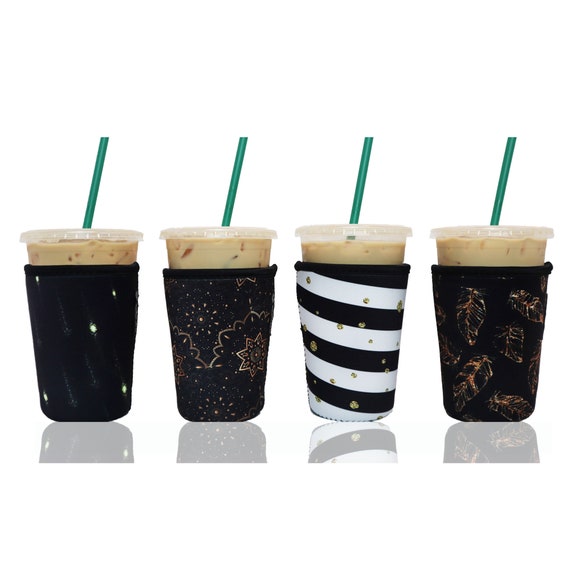 3 Pack Reusable Iced Coffee Sleeve, Insulator Cup Sleeve for Cold Drinks  Beverages, Neoprene Cup Holder