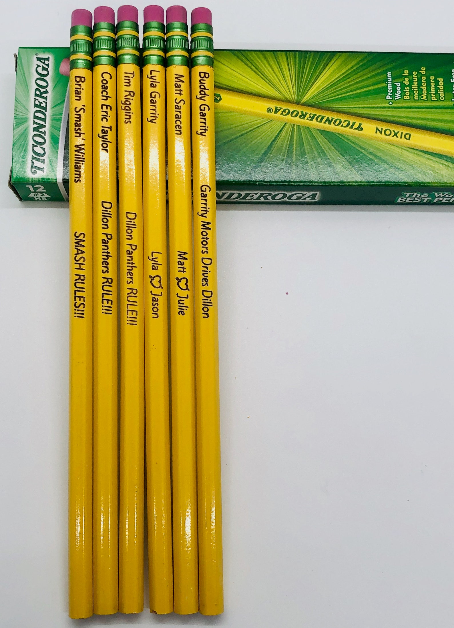 Custom Engraved Ticonderoga Pencils / Bulk Pricing Available Etsy