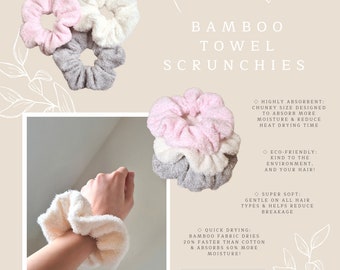 Ecofriendly Bamboo Towel Scrunchie 