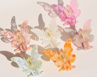 Schmetterling Klauen Clip, bunte Schmetterling Haarkralle Clips, Schmetterling Haarspangen, Papillon Haarkralle, Geschenk für sie, Haarschmuck für Frauen