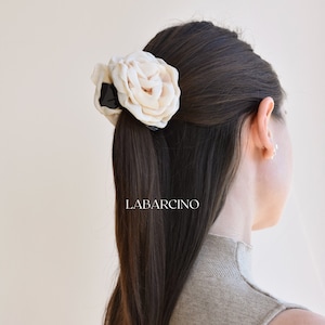 Camellia Fabric Flower Hair Clip, Rose Hair Clip, Flower Claw Clip, Floral Hair Clip, Hair Accessories, Hair Clips for Women