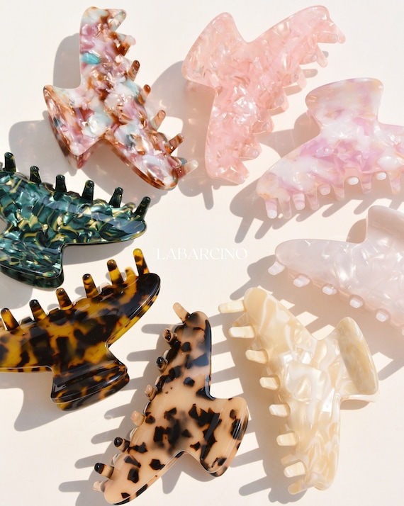 2-PACK Medium Hair Claw Clip, Minimalist Tortoise Shell Hair  display picture 2