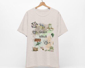 Grüne Hexe T-Shirt: Kräuterkundler Gartenarbeit Geschenk Tee