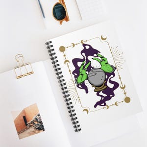 Witchy Journal, Wicked Spells Notebook, Fortune Ruled Line Diary, Magic Spellbook, Witchcraft Planner, Occult Stationery, Halloween Notebook