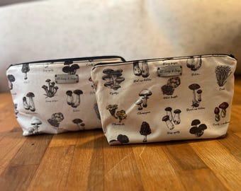 Pumpkin Spice Zipper Pouch: Fall Cosmetic & Toiletry Bag