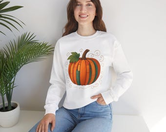 Book Pumpkin Sweatshirt - Fall Harvest Crewneck, Bookish Gift