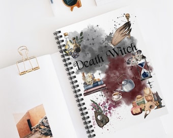 Death Witch Spiral Notebook - Aesthetic Occult Journal