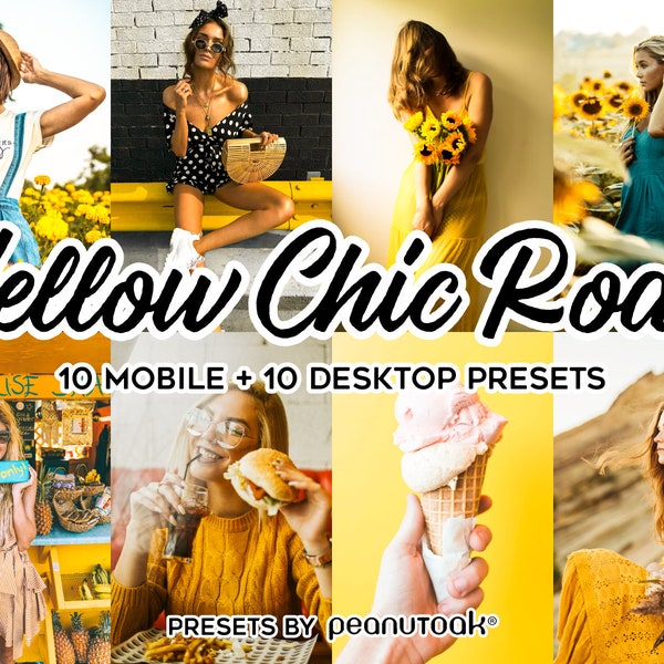 Yellow Chic Road Lightroom Preset mobile Lightroom Presets and Desktop presets for popping yellows