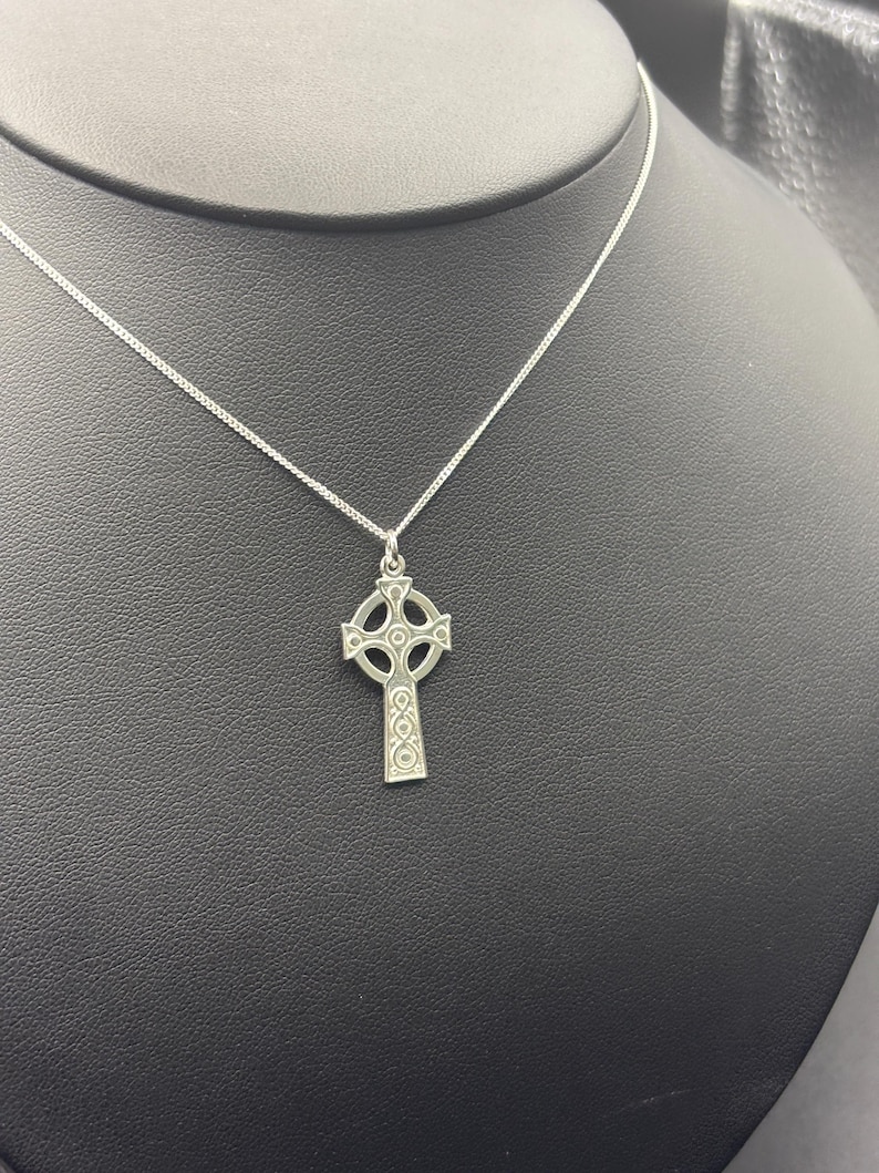 Sterling Silver Celtic Cross Pendant With Silver Chain - Etsy
