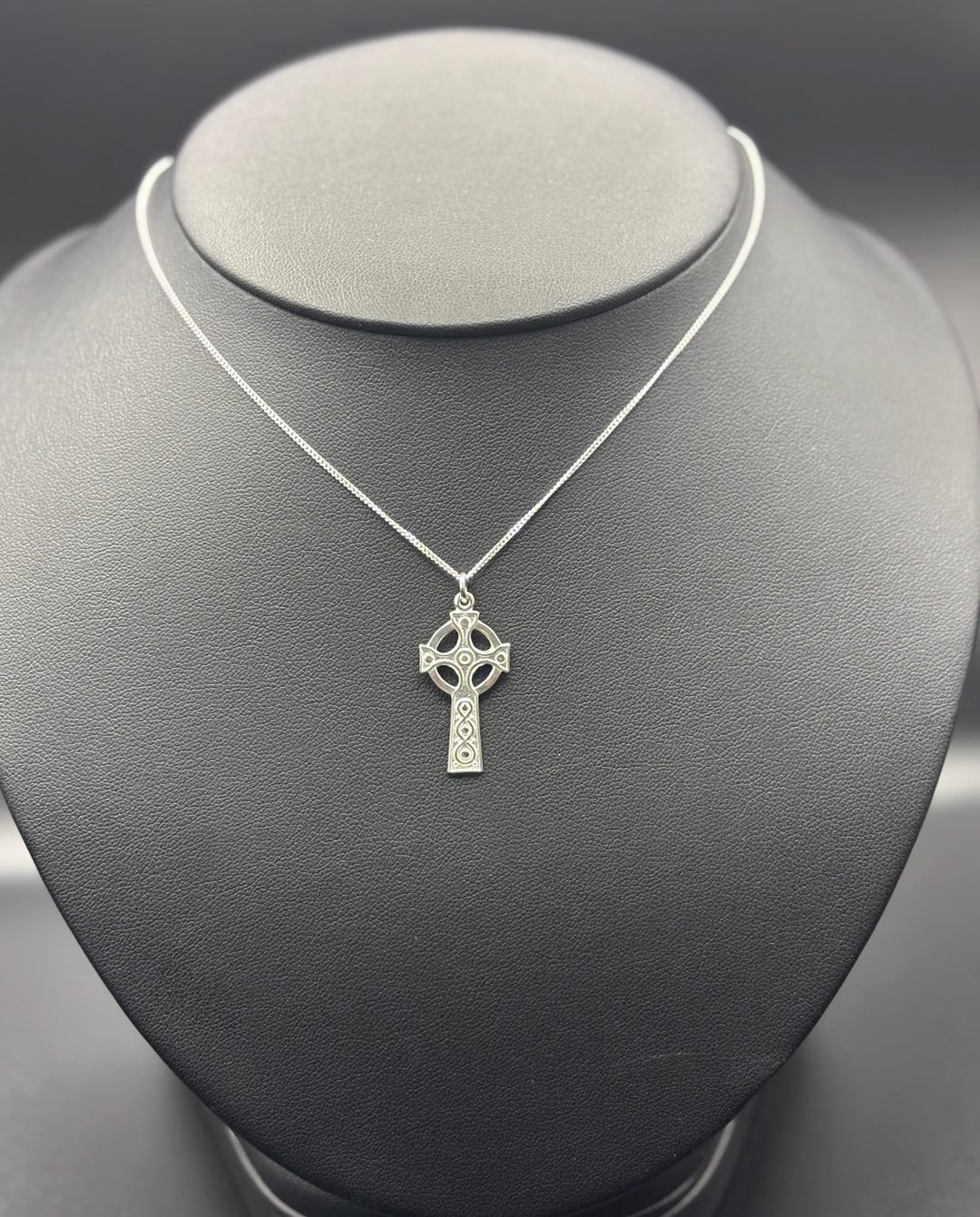 Sterling Silver Celtic Cross Pendant With Silver Chain - Etsy