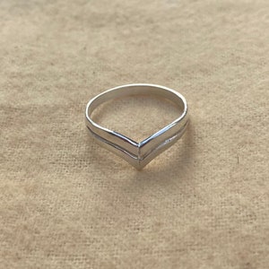 Classic Silver Wishbone Ring - Double Wishbone - Large size range available
