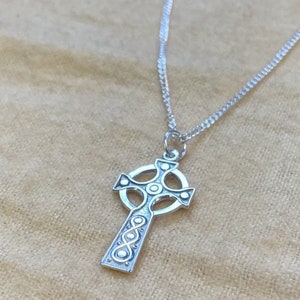 Sterling Silver Celtic Cross Pendant with Silver Chain