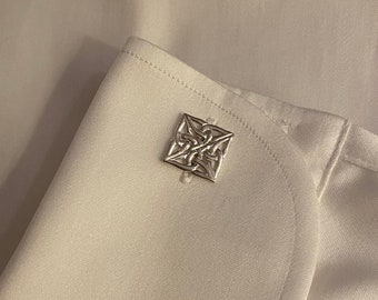 Sterling Silver Celtic Cufflinks- Suit Accessories - Celtic jewellery - Gifts for men