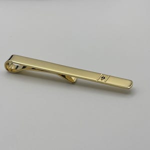 Fermacravatta con zaffiro placcato oro 18 carati - Chiusura per cravatta - Abbigliamento formale - Accessori per abito