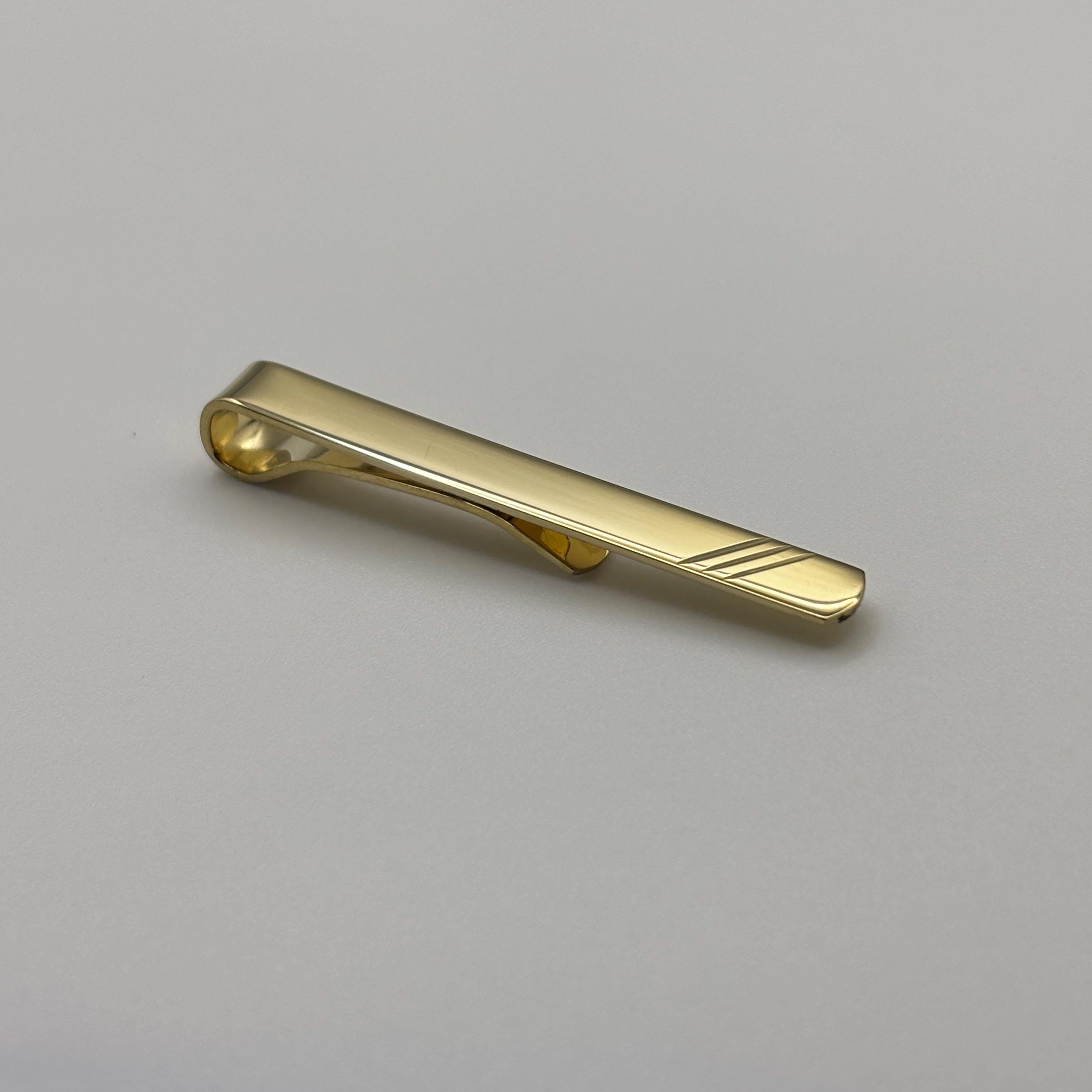 K14WG Diamond 0.06 Carat Tie Pin USA Engraved