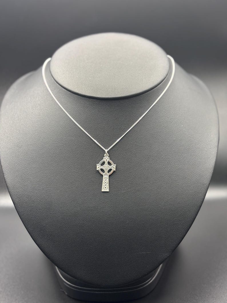 Sterling Silver Celtic Cross Pendant With Silver Chain - Etsy