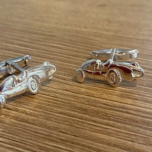 Sterling Silver Classic Car Cufflinks- Suit Accessories - Racing car cufflinks - Gifts for men