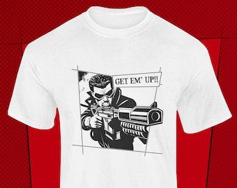 Retro Comic Hero T-shirt, Black and White Graphic Tee, Nerdy Gift