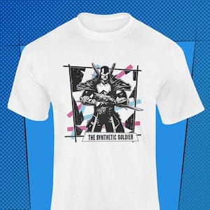サイバーパンクシャツ 未来的なシンセウェーブ漫画のキャラクターをフィーチャーしたディストピア服、PCゲーマーへのギフト、終末後のレトロなSFアート