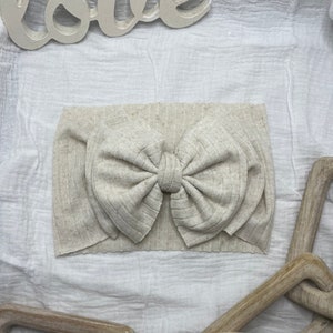 Double Bow Top Knot Baby Headband, oversized baby headband , big bow baby headband, soft baby bow, newborn baby gift
