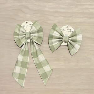 Teacup's Gingham Doggie Hair Bow