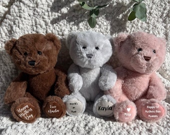 Personalisierter Plüschbär, Kundenspezifisches Geschenk der Mutter Tages