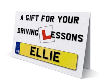 Personalised  17th Birthday Card Gift Voucher, Driving lessons Money Wallet. Learner Driver