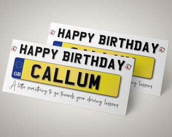 Monedero personalizado para clases de conducción de 17.º cumpleaños. Conductor principiante.