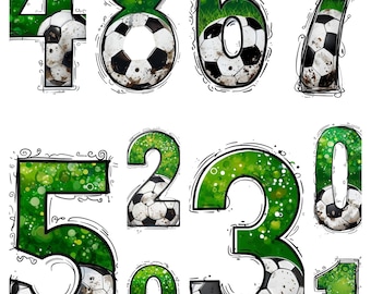 Football Soccer Numbers PNG JPEG