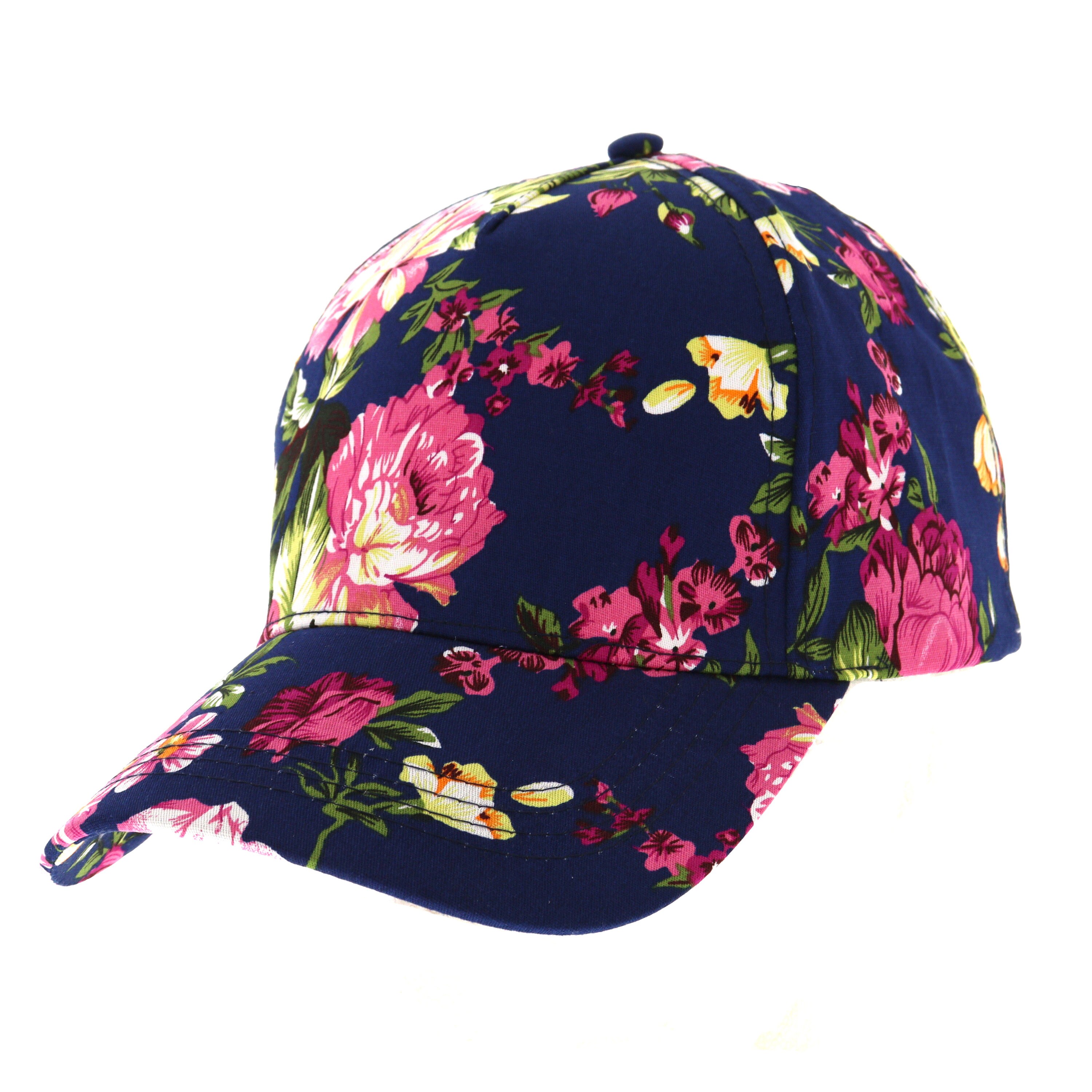 Women\'s Embroidered Baseball Cap Adjustable Soft Breathable Hats Floral (Blue) Floral Hand Embroidered Baseball Cap, Unstructured Cotton  main image 2