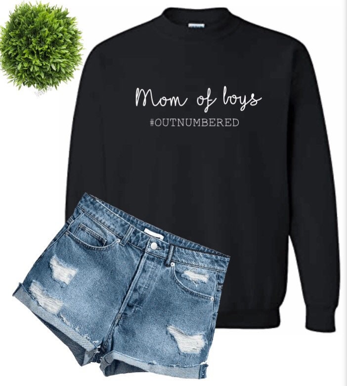Mom of boys crewneck sweatshirt mom jumper mom sweater mom Etsy