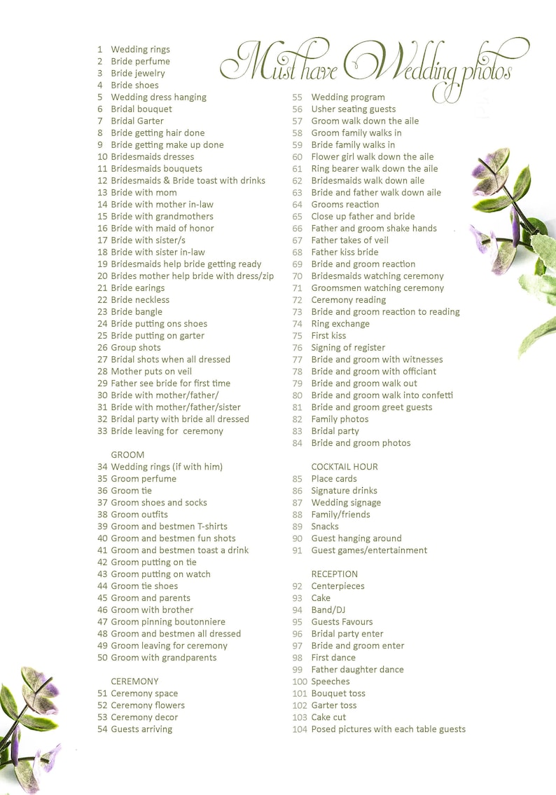 6 months wedding checklist printable free - stattronic