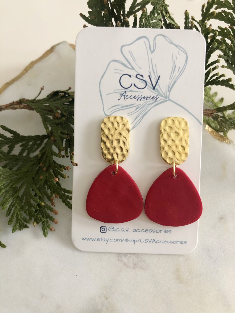 drop earrings CLAY EARRINGS statement earrings handmade Hypoallergenic