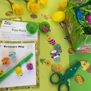 Eiersuche Packung - klassisch mit Babyküken. Pädagogisches Bastel- und Aktivitätspaket für 3-6-Jährige. Tolles Geschenk für ein Kind