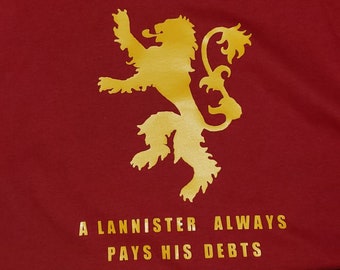 Lannister Zahlt Schulden Etsy