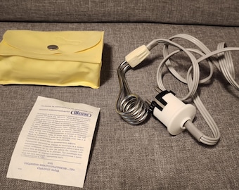 Caldeira vintage Weltor, mini panela de pressão, aquecedor, submersível, aquecedor elétrico, metal, 220 volts, RDA, muito rara, presente, NOS, década de 1980