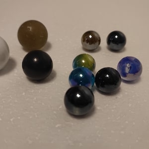 11 marbres sombres vintage, couleur différente, jeux, jouets enfants, collection, cadeau, petites balles, années 1980, rares