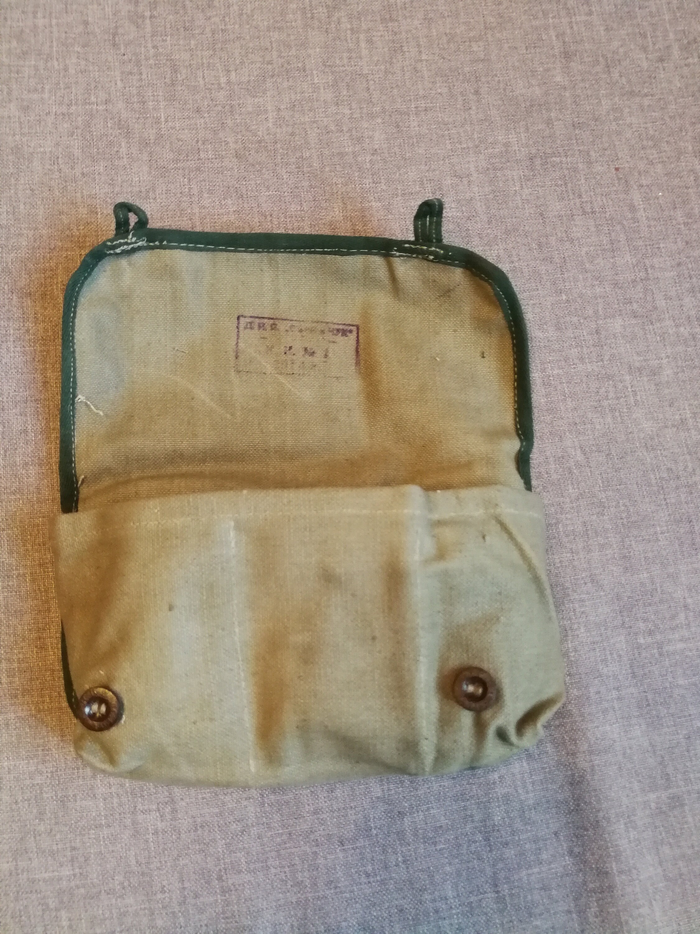 Vintage Belt Bag, Cotton Canvas Belt Bag, Military Bel Bag, Ammo Pouch