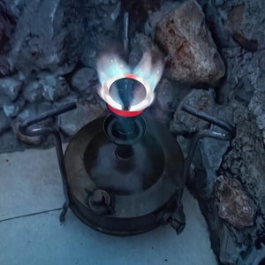 Vintage brass stove,portable gasoline/kerosene.Made in Bulgaria &quot;Stomana&quot;, Silistra.Outdoor camping stove,tourist equipment,decor,rare,1970s