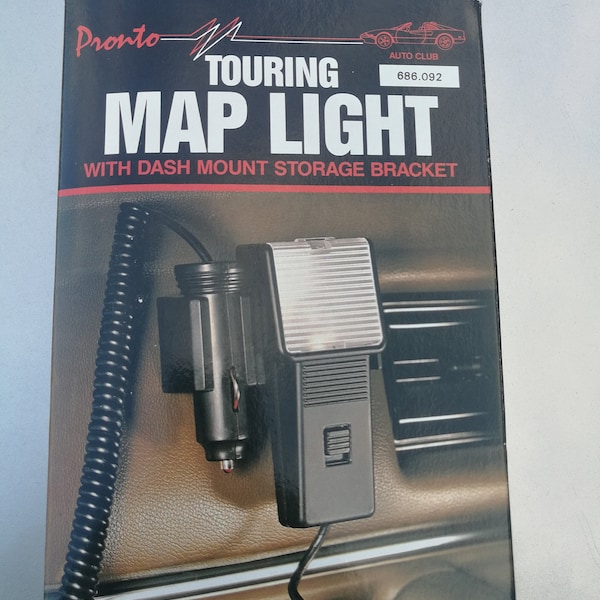 Car lamp for lighting in the cabin, trunk or glove compartment. Uses the power supply from the car cigarette lighter - 12 V., Rare, Gift,