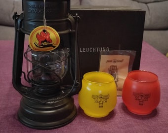 FEUERHAND-STURMKAPPE 276, особый случай, набор в коробке, содержит редкий, керосиновый ураганный фонарь, Западная Германия, штормовая шапка, подарок, коллекция, 1955-1980